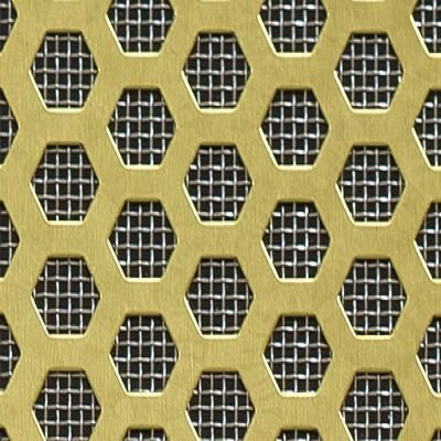 Hexagonal Hole Brass Perforated Sheet