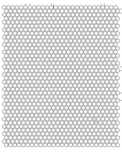 Hexagon dislocation 0.169 x 0.209