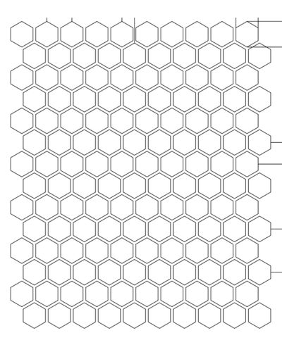 Hexagonal dislocation 0.500 x 0.562