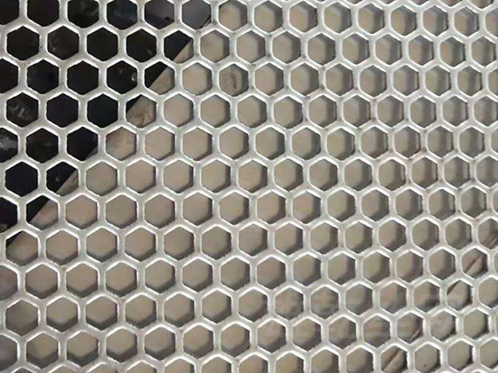 Hexagonal Hole Perforated Metal Mesh factory