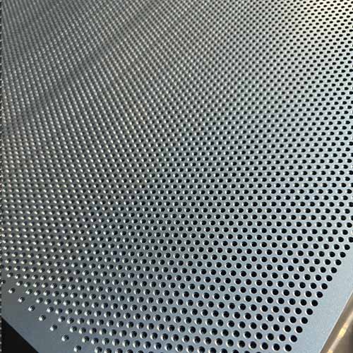 3-Hole, 2-Spacing, 45-Degree Close-Up of Staggered Round-Hole Perforated Plate