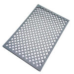 Cross-hole perforated plate on a white background (45-degree angle)