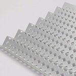 Diamond-shaped perforated plate – detailed side view