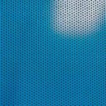 Four holes, five spacing units, blue color, arranged in a staggered pattern.