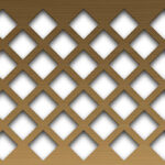 Rhomboid hole perforated plate – detailed front view